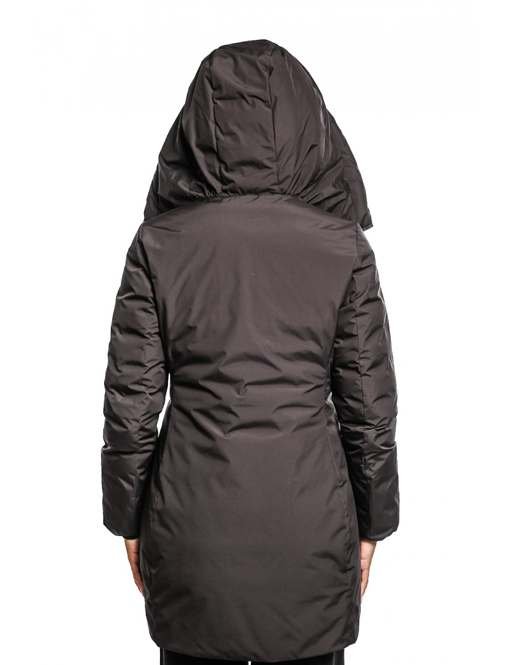 giubbino lungo reversibile ADD DONNA NERO E BLU C1527 BLACK+PACIFIC BLUE - 12AWHE33 vista posteriore nero