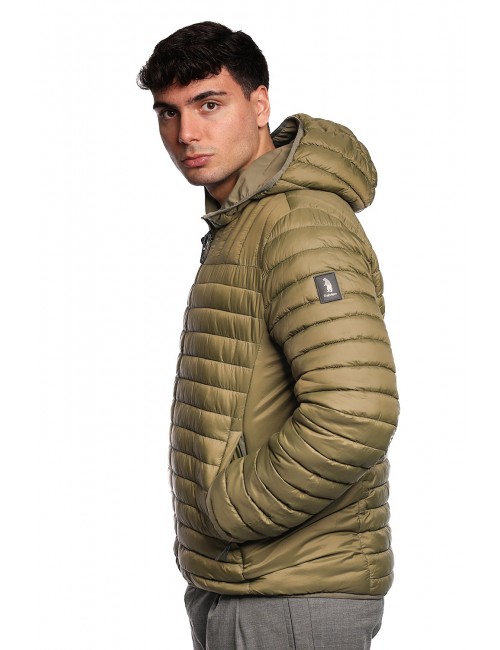 giubbino reversibile refrigue UOMO VERDE MILITARY - 2811O00151 - HULT vista laterale trapuntata