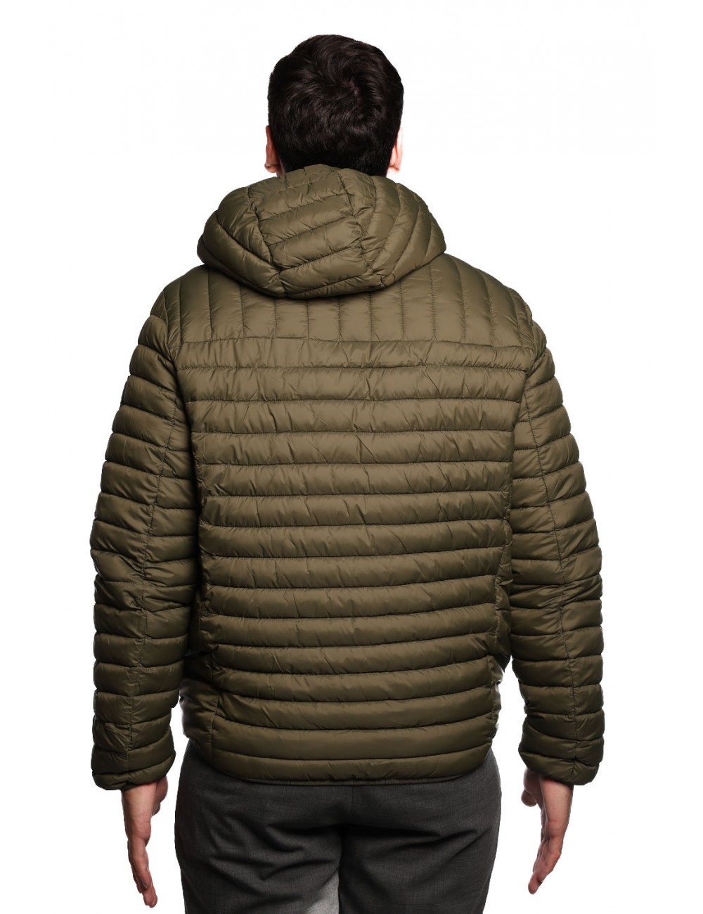 giubbino reversibile refrigue UOMO VERDE MILITARY - 2811O00151 - HULT vista posteriore trapuntata