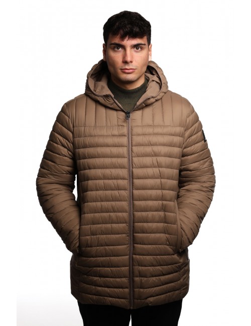 giubbino lungo reversibile refrigue UOMO  BEIGE TAUPE - 2811O00150 - FINN vista frontale trapuntata