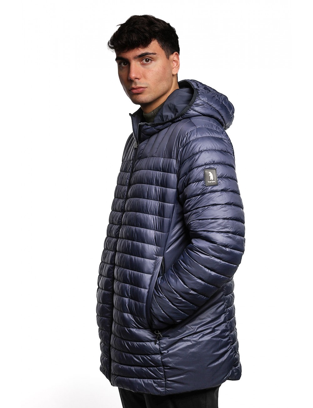 giubbino lungo reversibile refrigue UOMO NAVY - 2811O00150 - FINN vista laterale trapuntata