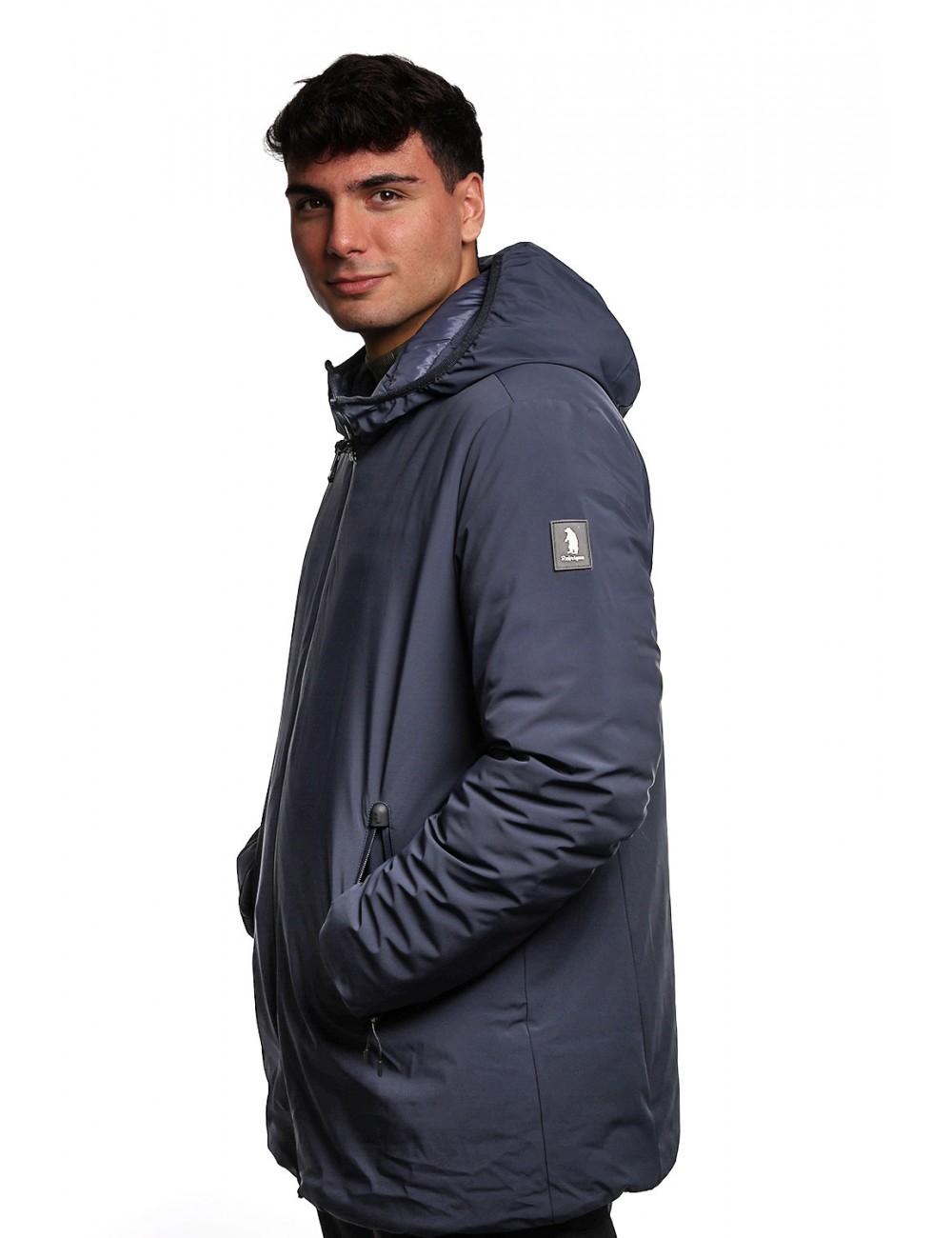 giubbino lungo reversibile refrigue UOMO NAVY - 2811O00150 - FINN vista frontale liscia