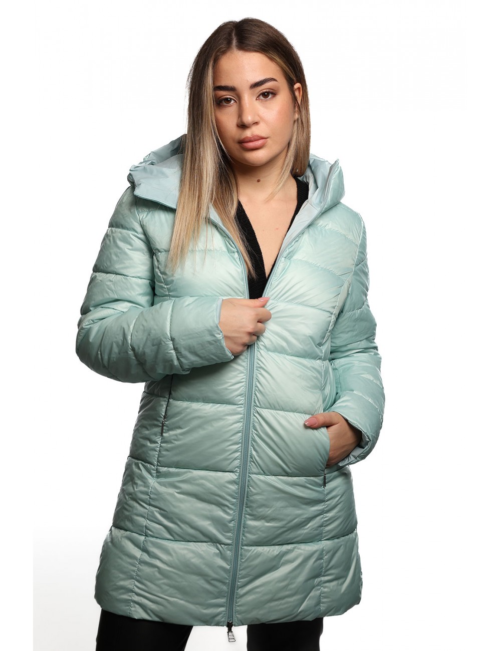 giubbino lungo reversibile refrigue DONNA VERDE TIFFANY SERENITY - 2821O00071 - SYN vista frontale liscia