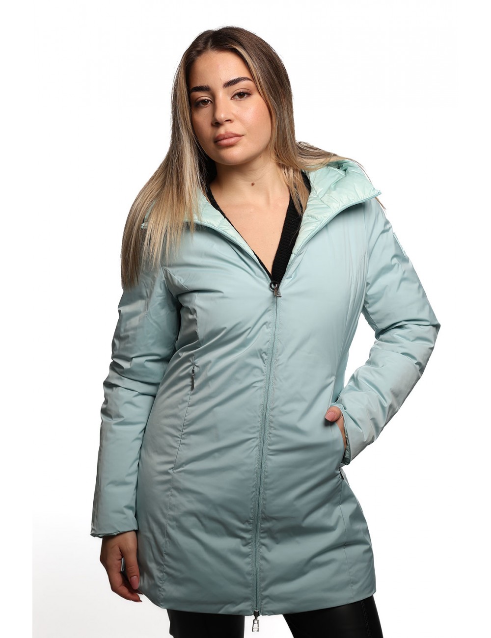 giubbino lungo reversibile refrigue DONNA VERDE TIFFANY SERENITY - 2821O00071 - SYN vista frontale trapuntata