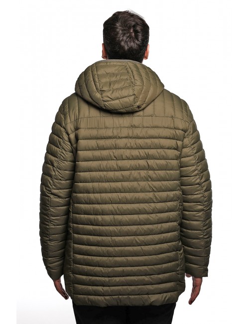 giubbino lungo reversibile refrigue UOMO VERDE MILITARY - 2811O00150 - FINN vista posteriore trapuntata