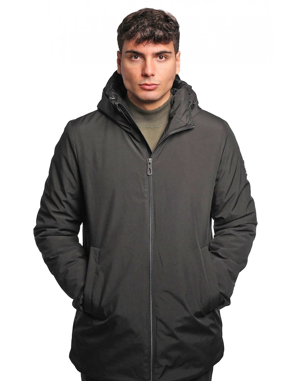 giubbino lungo refrigue UOMO BLACK - 2811O00104 - MYLL vista frontale