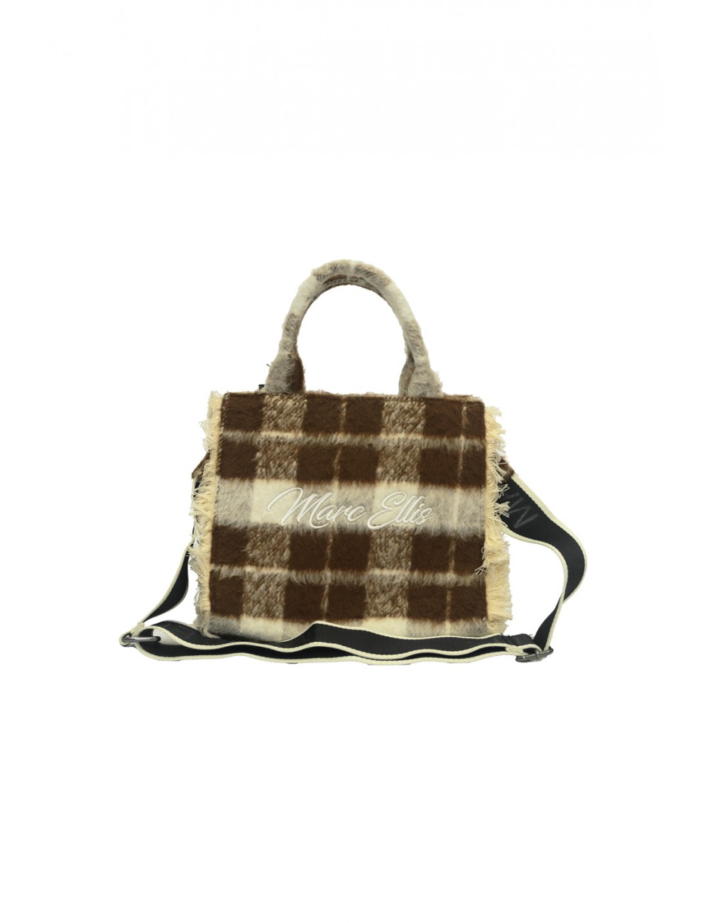 borsa marc ellis DONNA COCOA - BUBY CHECK S vista frontale