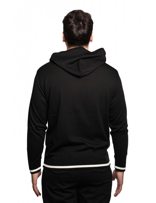 maglioncino maison 9 paris UOMO NERO - M9ML1337 vista posteriore