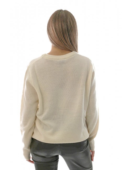 maglione jijil DONNA 0913 VANIGLIA - JPI25MK029 vista posteriore