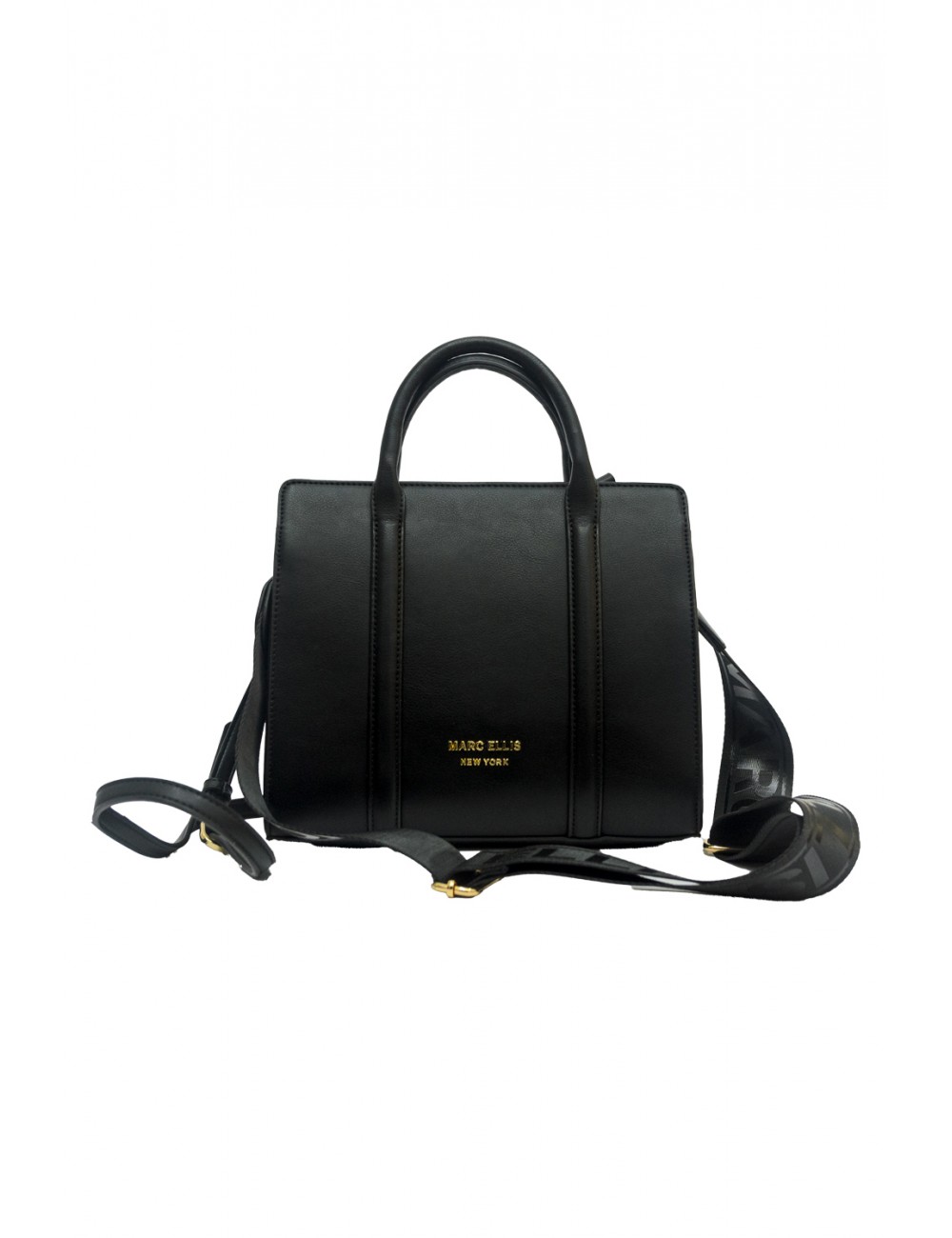 borsa marc ellis DONNA BLACK E GOLD - TRENDY TOTE S vista frontale
