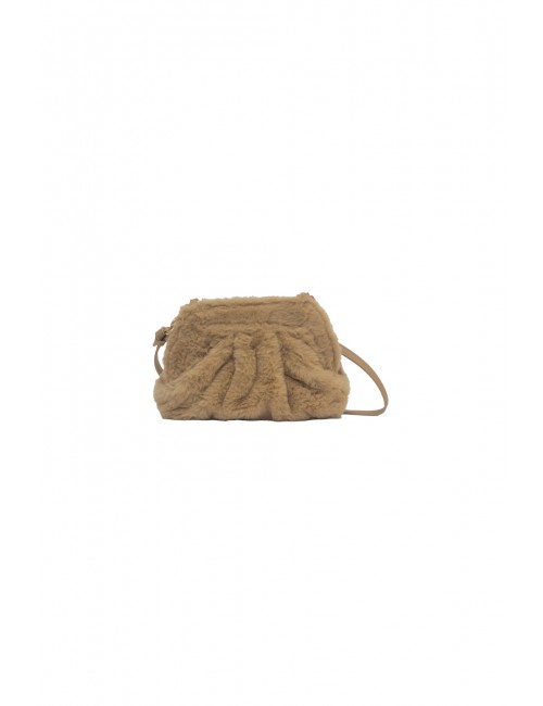 pochette secret pon pon DONNA CAMEL - MARGARET FUR CLUTCH S vista posteriore