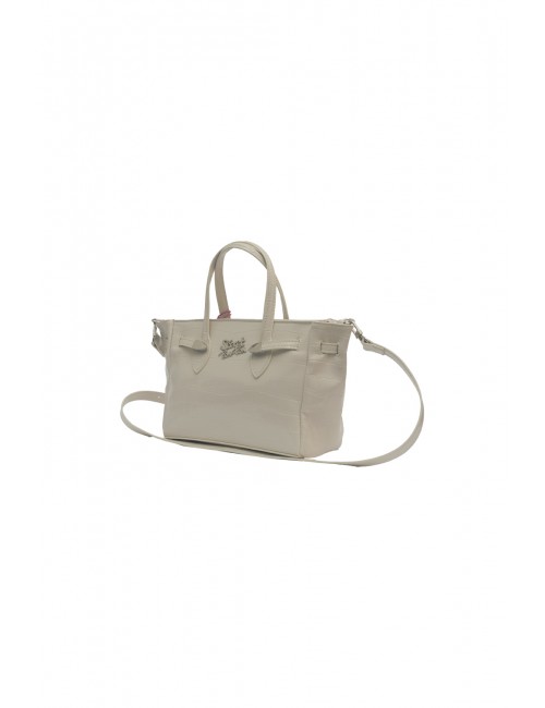 borsa secret pon pon DONNA AVORIO BUTTER - MARLENE TOTE MINI vista laterale