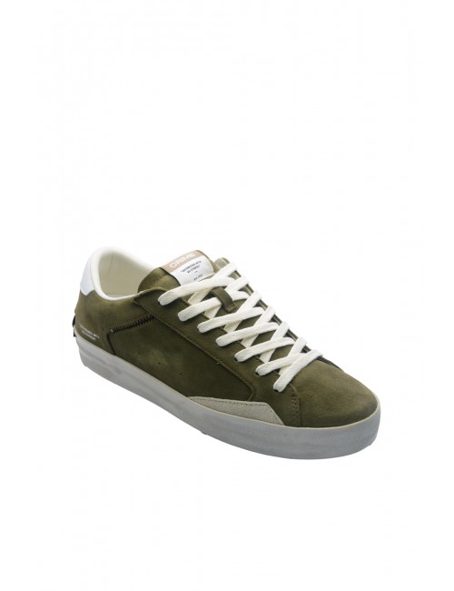 scarpe crime london UOMO VERDE MILITARE - DISTRESSED - 14008PP7.83 vista frontale