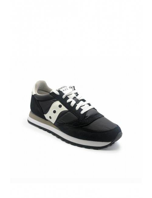 scarpe saucony UOMO NERE E BIANCHE BLK/WHT - JAZZ ORIGINAL - S2044-449 vista frontale