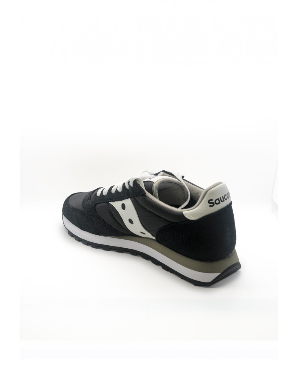 scarpe saucony UOMO NERE E BIANCHE BLK/WHT - JAZZ ORIGINAL - S2044-449 vista posteriore