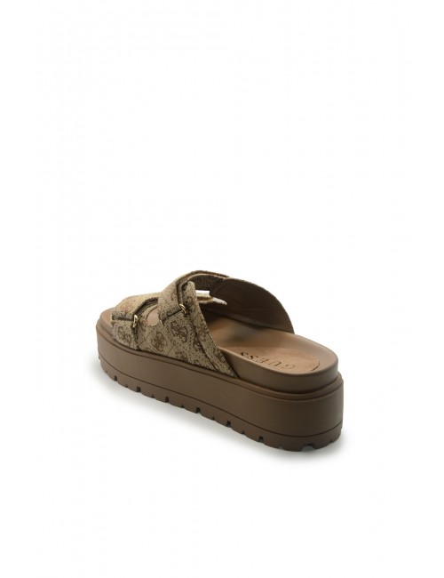 sandali guess DONNA BEIGE E MARRONI BEIBR - FLJF2XFAL03 vista posteriore