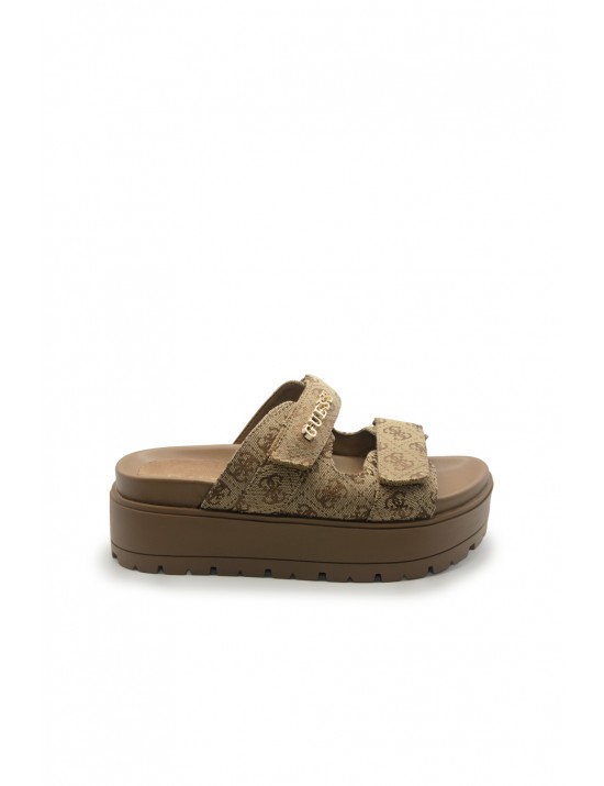 sandali guess DONNA BEIGE E MARRONI BEIBR - FLJF2XFAL03 vista laterale
