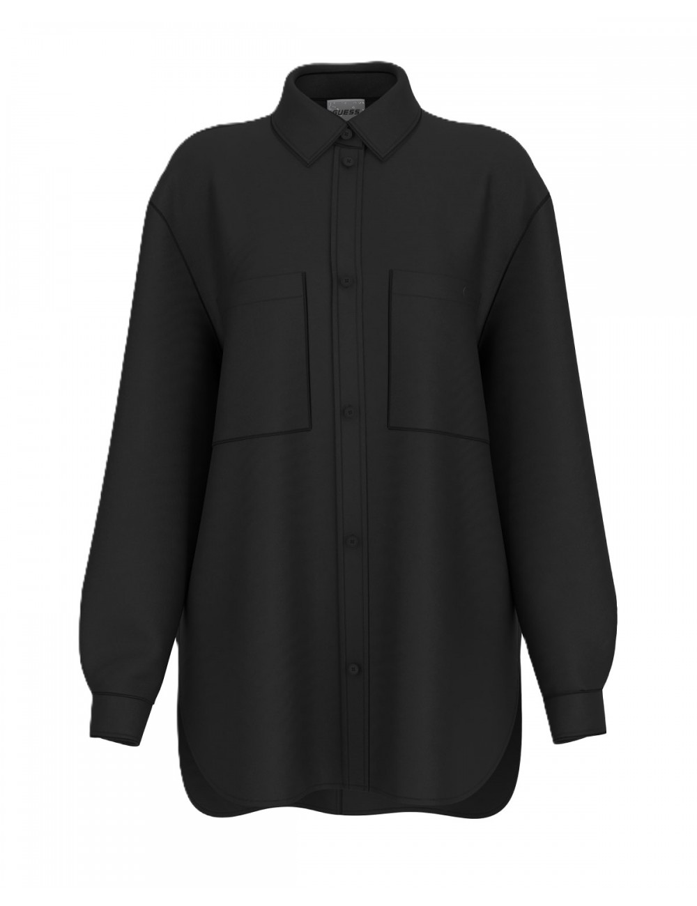 camicia guess DONNA NERA JBLK - V6RH00WL232 vista frontale 2