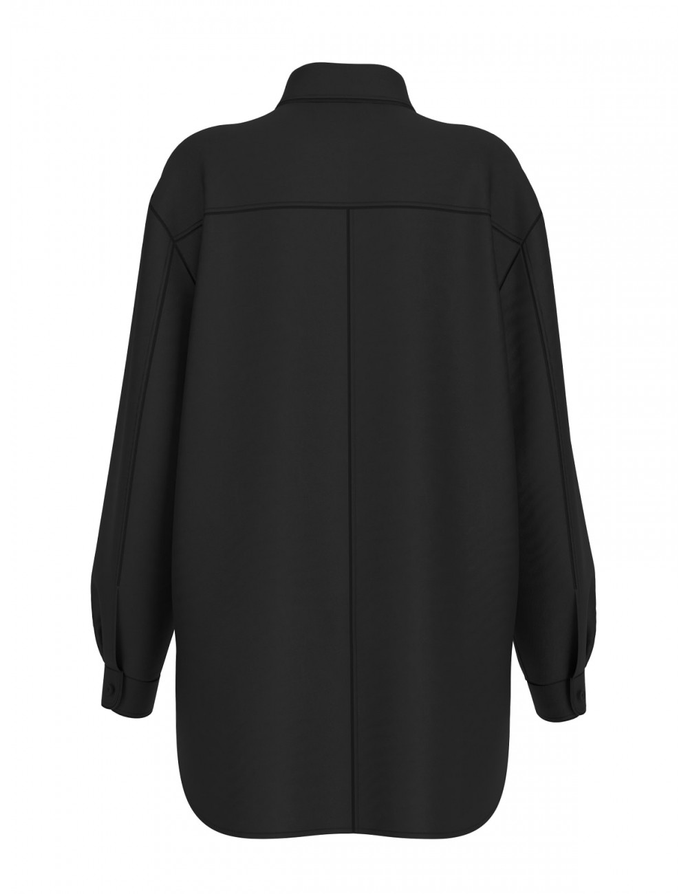 camicia guess DONNA NERA JBLK - V6RH00WL232 vista frontale