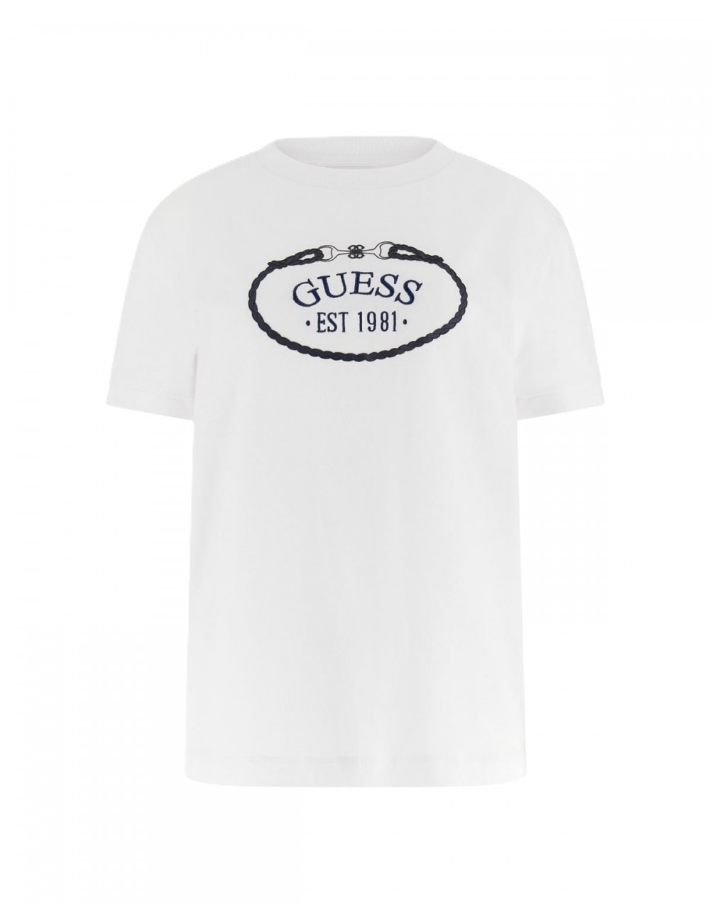 t-shirt guess DONNA BIANCA G011 - V6RI04K8FQ4 vista frontale 2