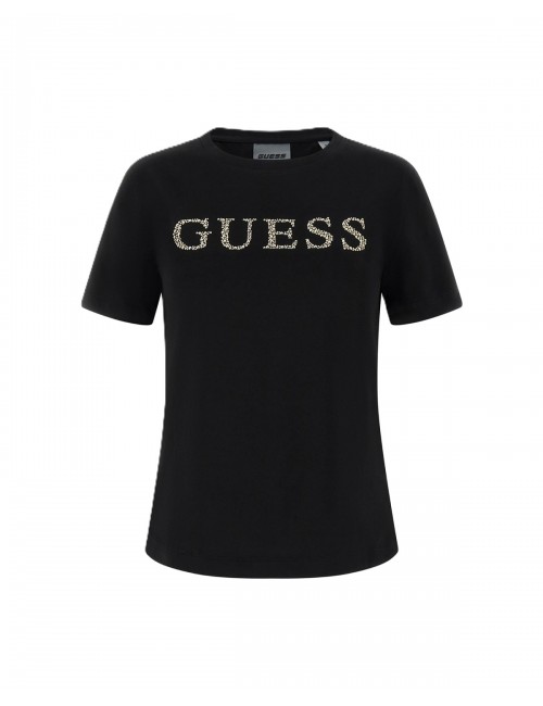 t-shirt guess DONNA NERA JBLK - V6RI20J1314 vista frontale 2
