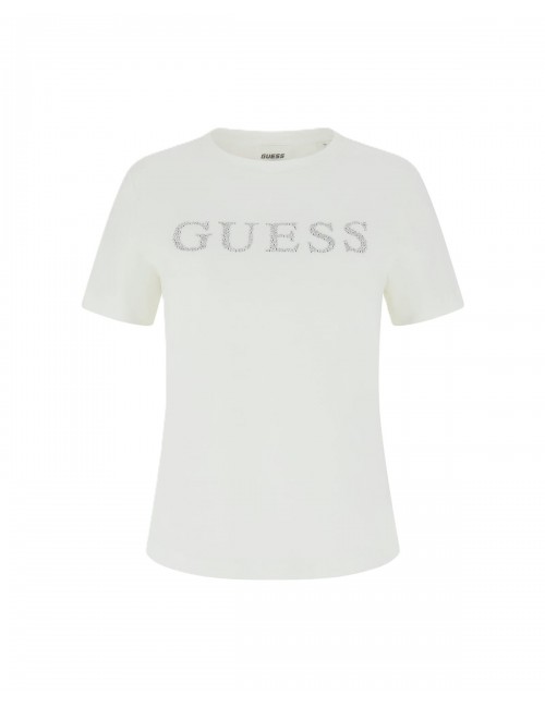 t-shirt guess DONNA BIANCA G027 - V6RI20J1314 vista frontale 2