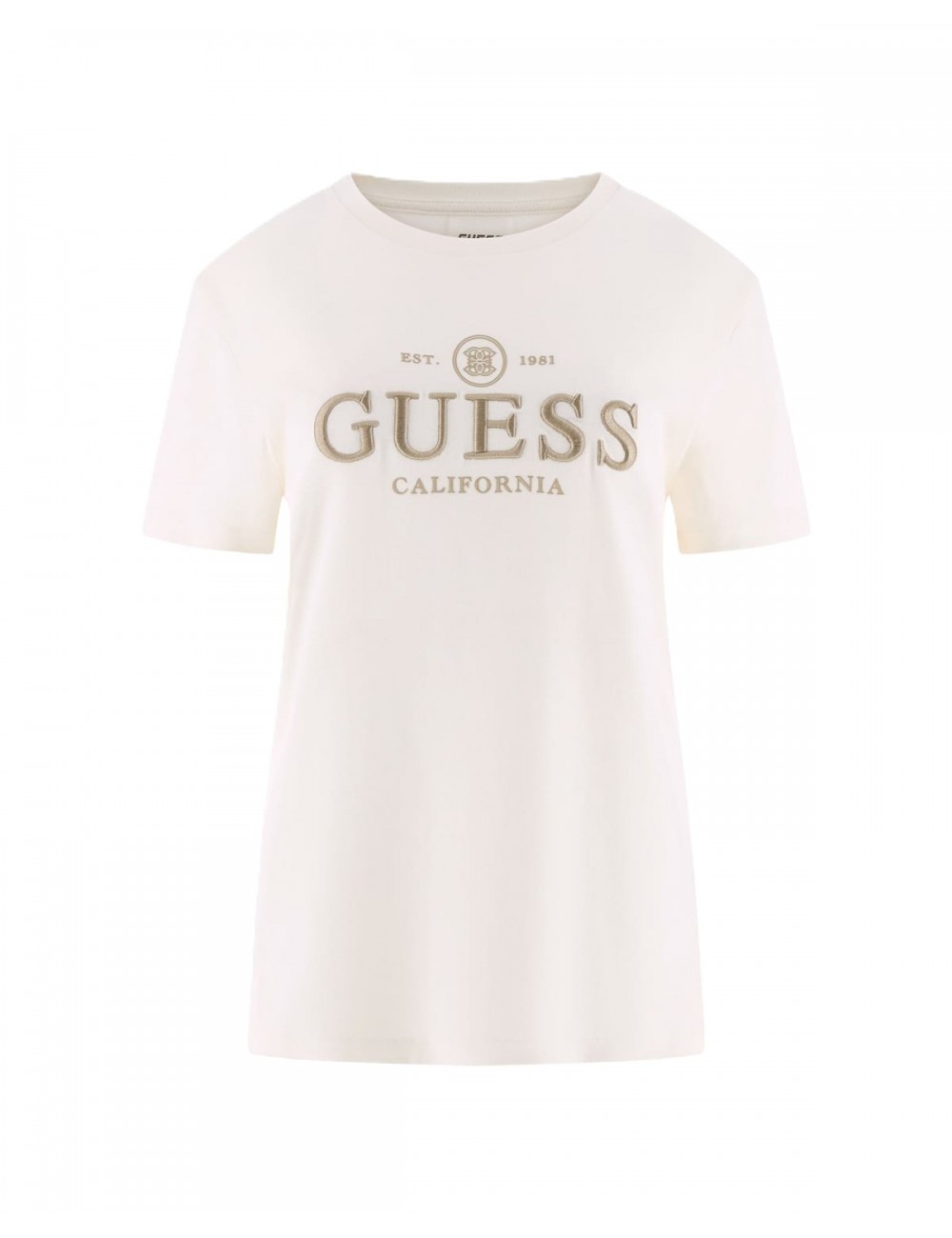 t-shirt guess DONNA AVORIO G027 - V6RI06KD741 vista frontale 2