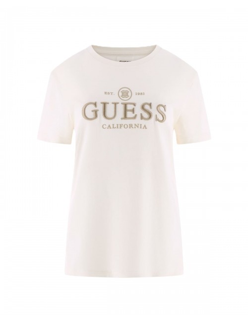 t-shirt guess DONNA AVORIO G027 - V6RI06KD741 vista frontale 2