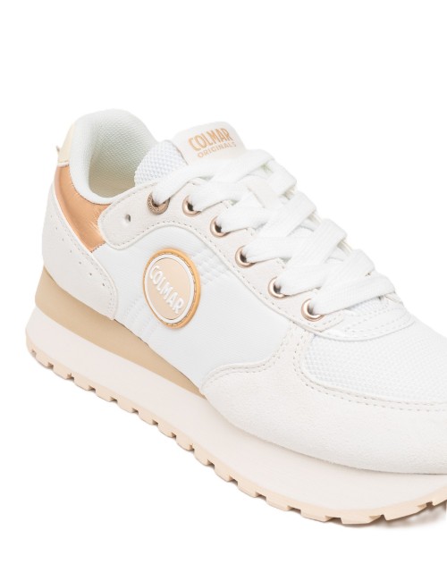 scarpe colmar DONNA WHITE E BEIGE - TRAVIS AUTHENTIC 050 vista dettaglio