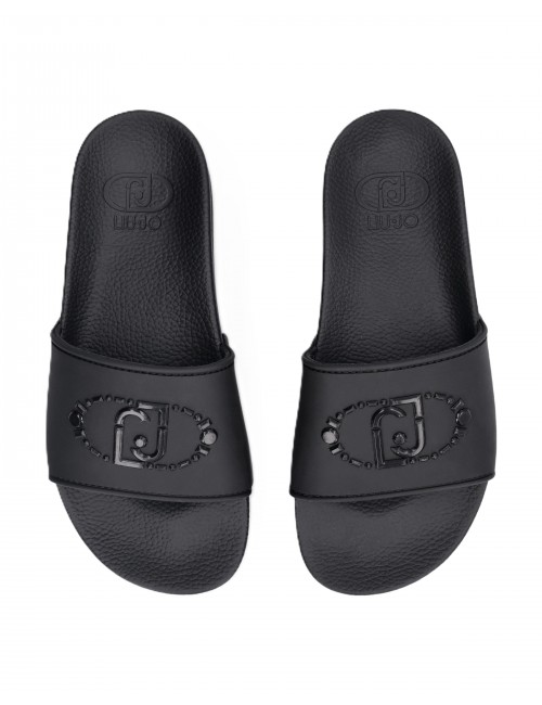 ciabatte liu jo DONNA BLACK 22222 - BA6077EX028 vista superiore