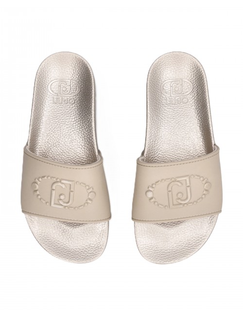 ciabatte liu jo DONNA LIGHT GOLD 04178 - BA6077EX028 vista superiore