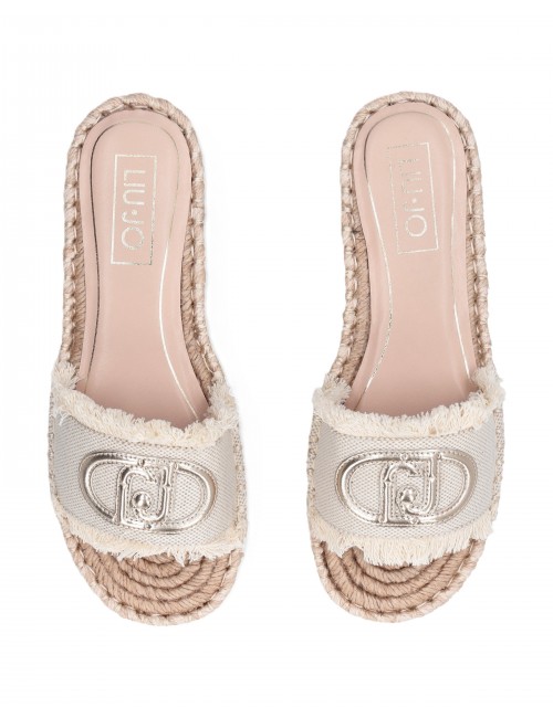 sandali liu jo DONNA BEIGE E ORO NATURAL/LIGHT GOLD S4150 - SA6099TX536 vista superiore