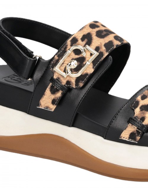 sandali liu jo DONNA NERI LEOPARD S19C1 - BA6087EX123 vista dettaglio