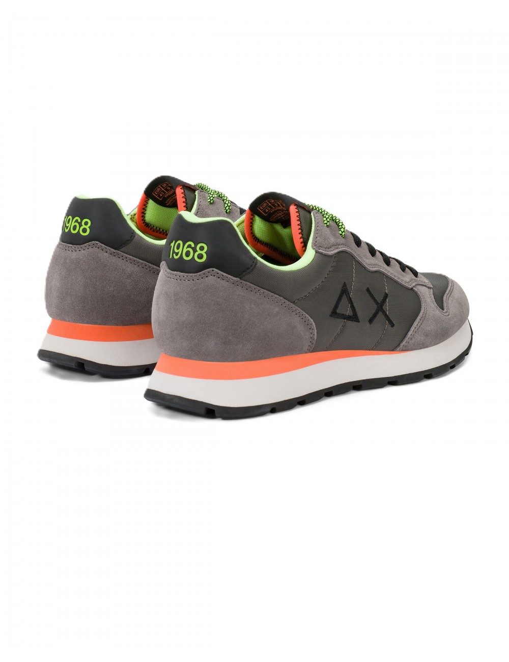 scarpe sun68 GRIGIE 99 INCHIOSTRO - Z36102 TOM FLUO vista posteriore
