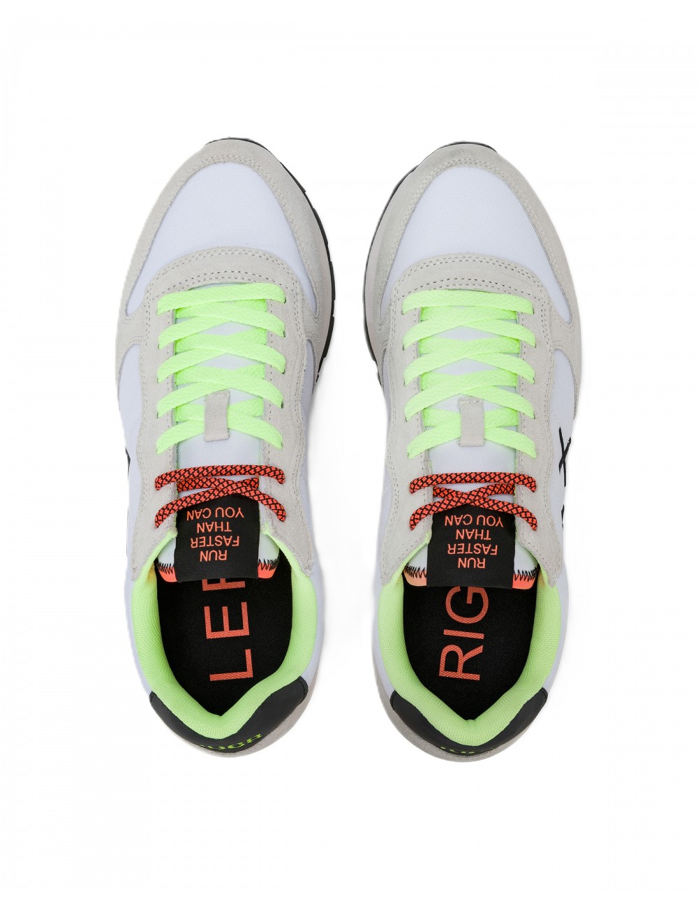 scarpe sun68 UOMO 01 BIANCHE - Z36102 TOM FLUO vista superiore