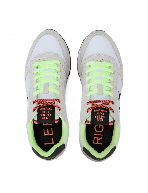 scarpe sun68 UOMO 01 BIANCHE - Z36102 TOM FLUO vista superiore