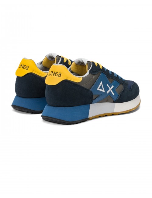 scarpe sun68 UOMO 0799 NAVY BLUE/INCHIOSTRO - Z36116 JAKI 2.0 BICOLOR vista posteriore