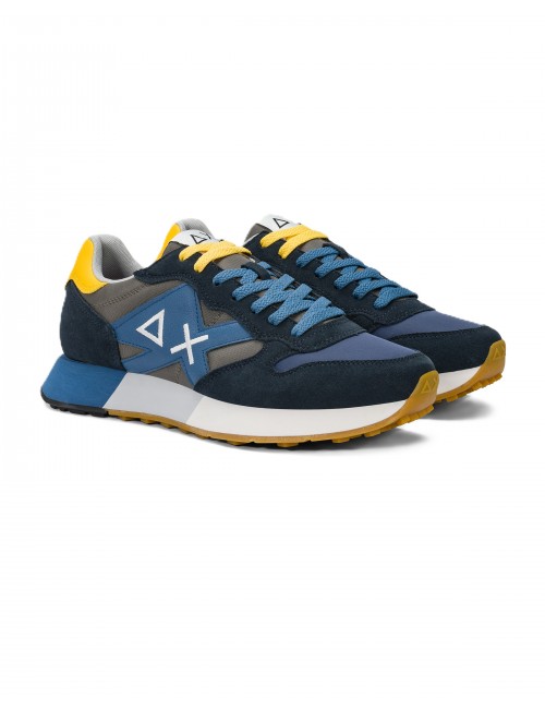 scarpe sun68 UOMO 0799 NAVY BLUE/INCHIOSTRO - Z36116 JAKI 2.0 BICOLOR vista frontale