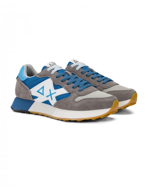 scarpe sun68 UOMO 0658 GRIGIO CHIARO/ROYAL - Z36116 JAKI 2.0 BICOLOR vista frontale