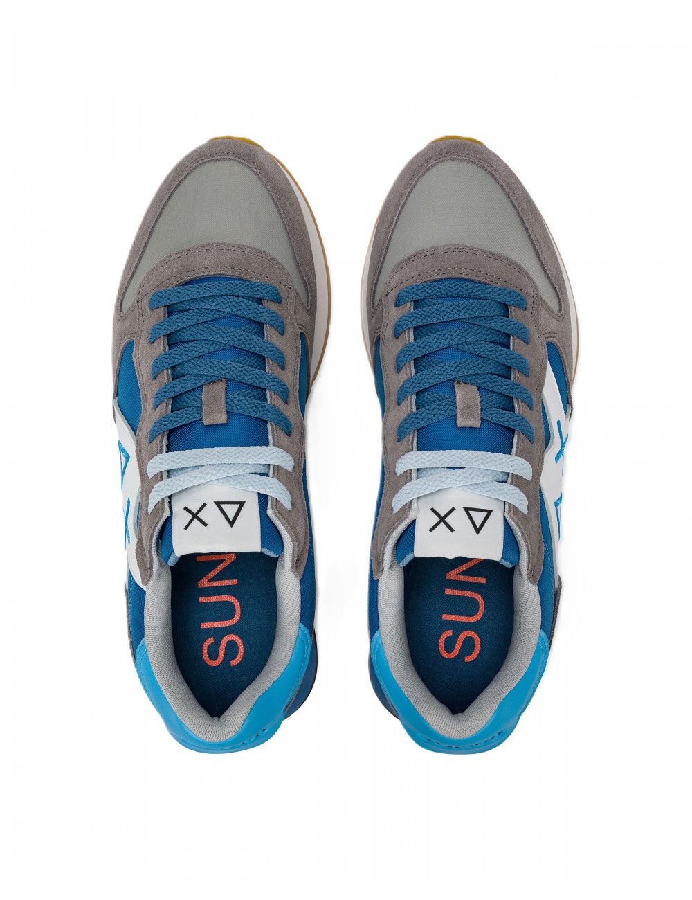 scarpe sun68 UOMO 0658 GRIGIO CHIARO/ROYAL - Z36116 JAKI 2.0 BICOLOR vista superiore