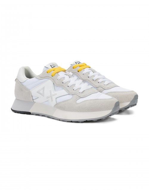 scarpe sun68 UOMO 0101 BIANCO/BIANCO - Z36116 JAKI 2.0 BICOLOR vista frontale
