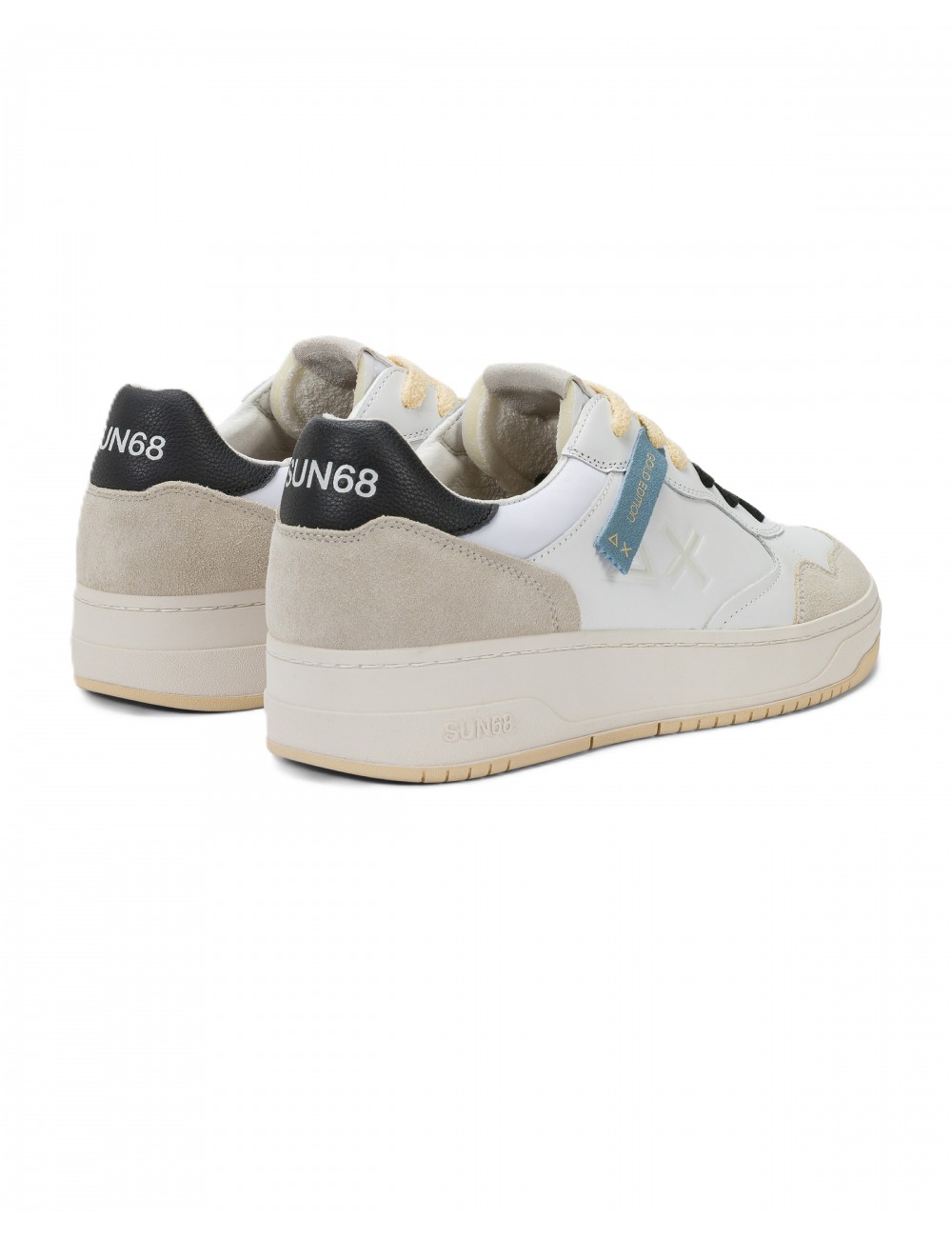 scarpe sun68 UOMO 0111 BIANCO/NERO - Z36153 BIG BASKET EVO vista posteriore