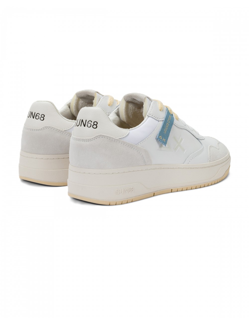 scarpe sun68 UOMO 01 BIANCHE - Z36153 BIG BASKET EVO vista posteriore