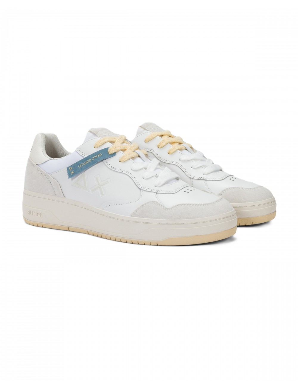 scarpe sun68 UOMO 01 BIANCHE - Z36153 BIG BASKET EVO vista laterale