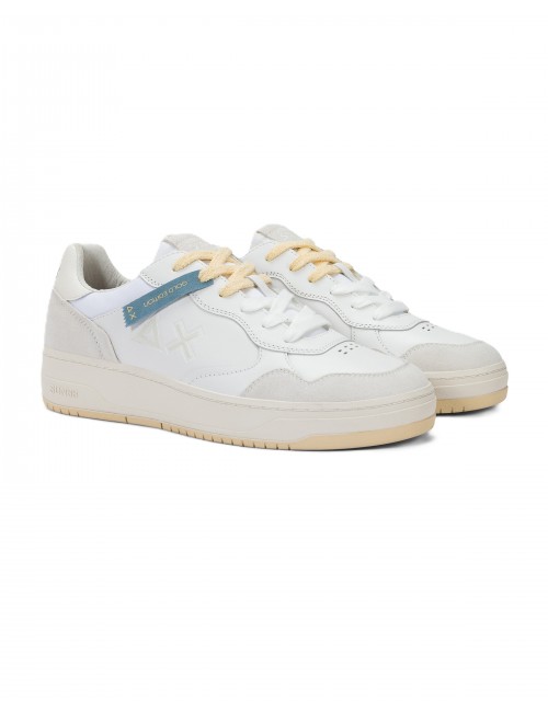 scarpe sun68 UOMO 01 BIANCHE - Z36153 BIG BASKET EVO vista frontale