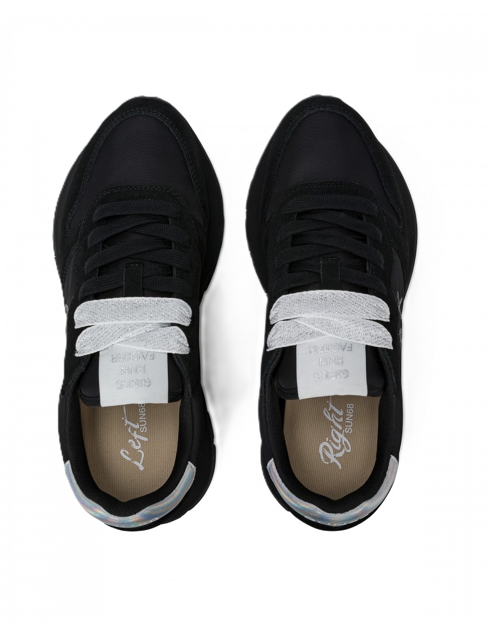 scarpe sun68 DONNA 1144 NERO/ARGENTO - Z36202 ALLY GOLD SILVER vista superiore