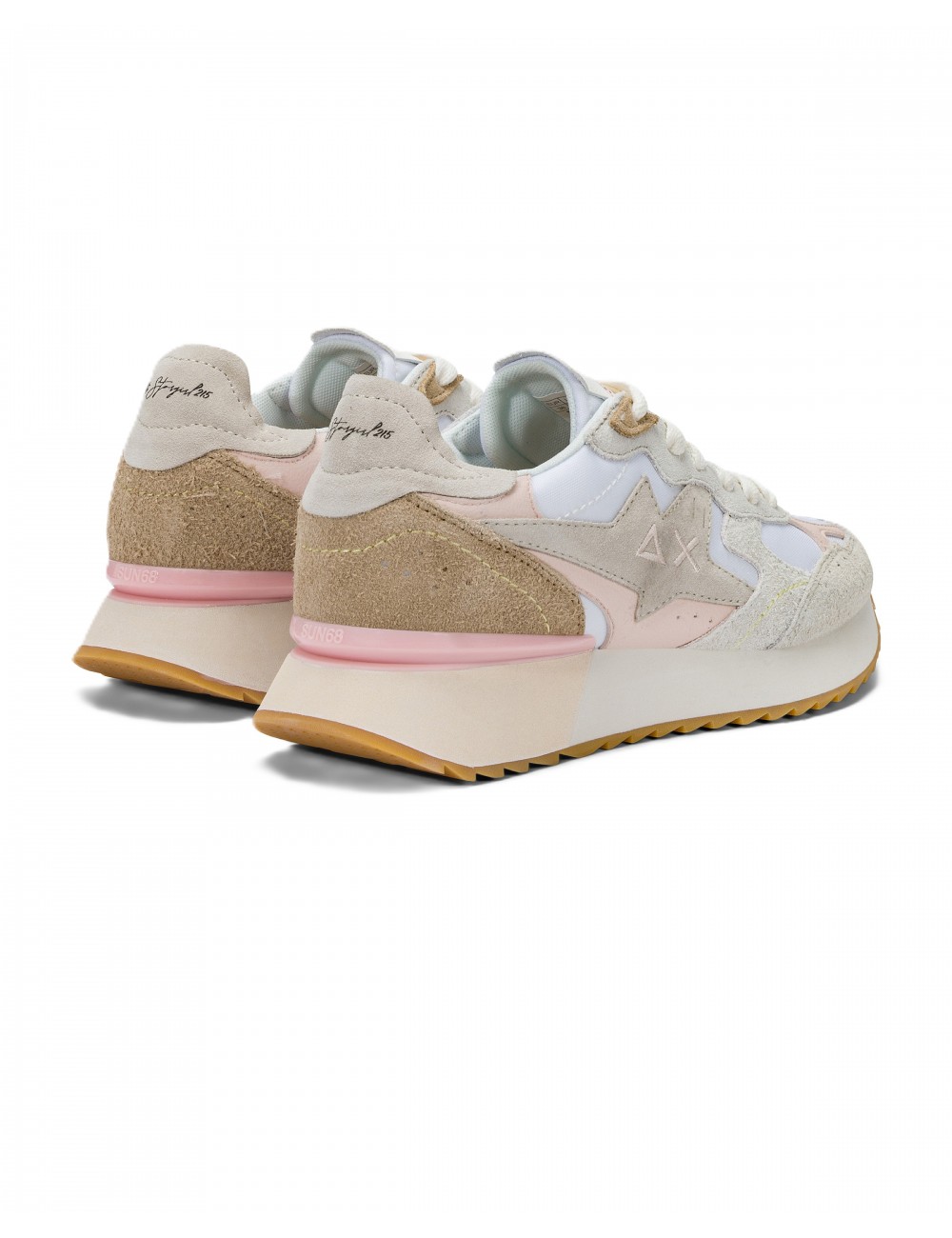 scarpe sun68 DONNA 01 BIANCHE - Z36215 STARGIRL MULTICOLOR OPTION vista posteriore