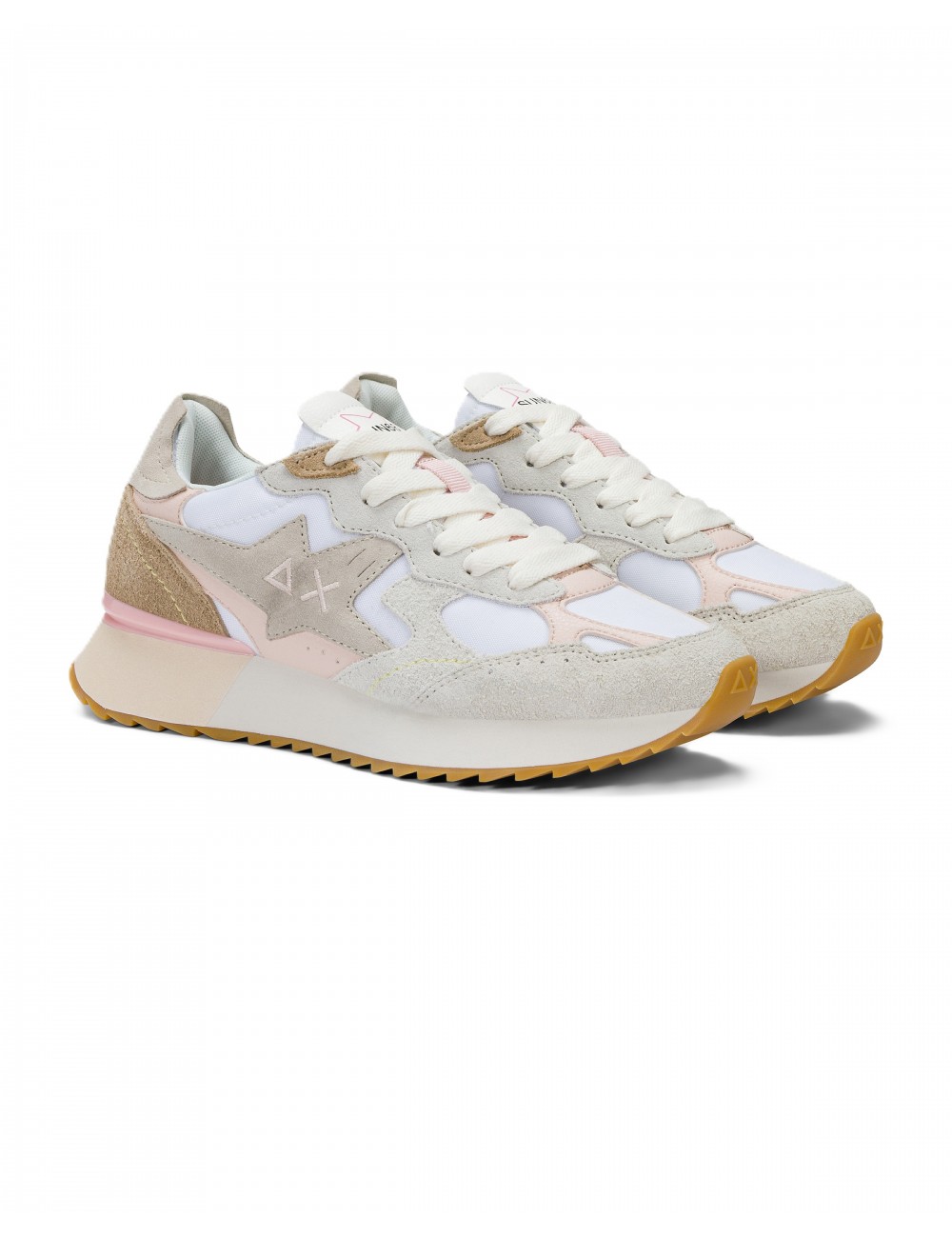 scarpe sun68 DONNA 01 BIANCHE - Z36215 STARGIRL MULTICOLOR OPTION vista laterale