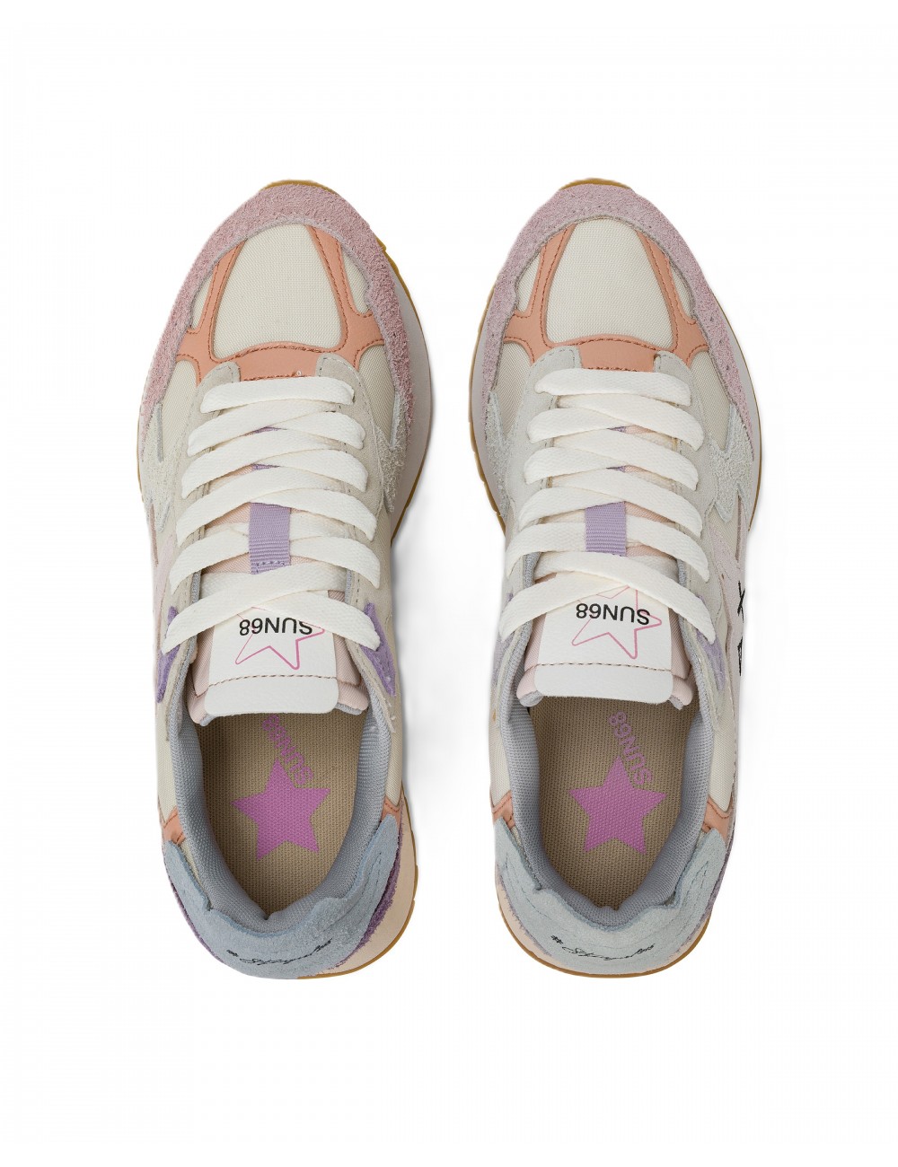 scarpe sun68 DONNA 31 BIANCO PANNA - Z36215 STARGIRL MULTICOLOR OPTION vista superiore