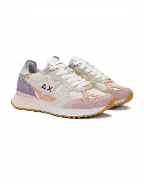 scarpe sun68 DONNA 31 BIANCO PANNA - Z36215 STARGIRL MULTICOLOR OPTION vista frontale